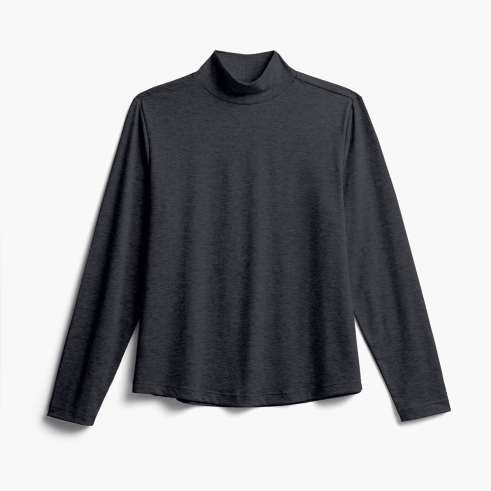 Ministry of Supply | Composite Merino Long Sleeve Mock Neck | Black